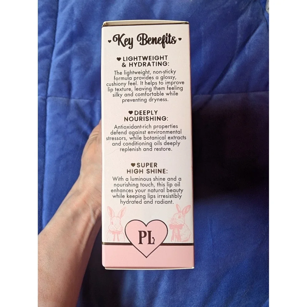 P.Louise Bunny Kisses Lip Oil Set OS Nude 3-Piece High Shine Glossy Trio NWT